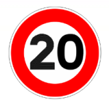 تحديد السرعة 20
