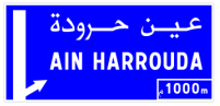 علامة للتشوير المسبق لمنفذ من طريق سيار