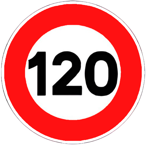 تحديد السرعة في 120 كلم / الساعة